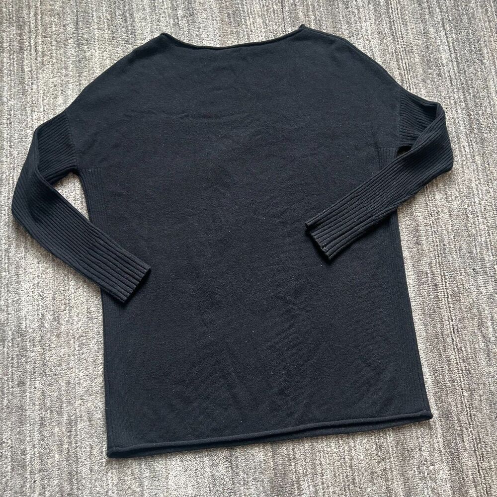 Tory Burch Black Cashmere Tunic Sweater, Size XS - Picture 2 of 8